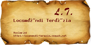 Locsmándi Terézia névjegykártya