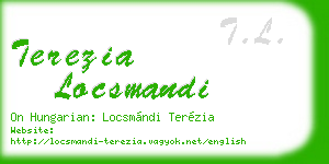 terezia locsmandi business card